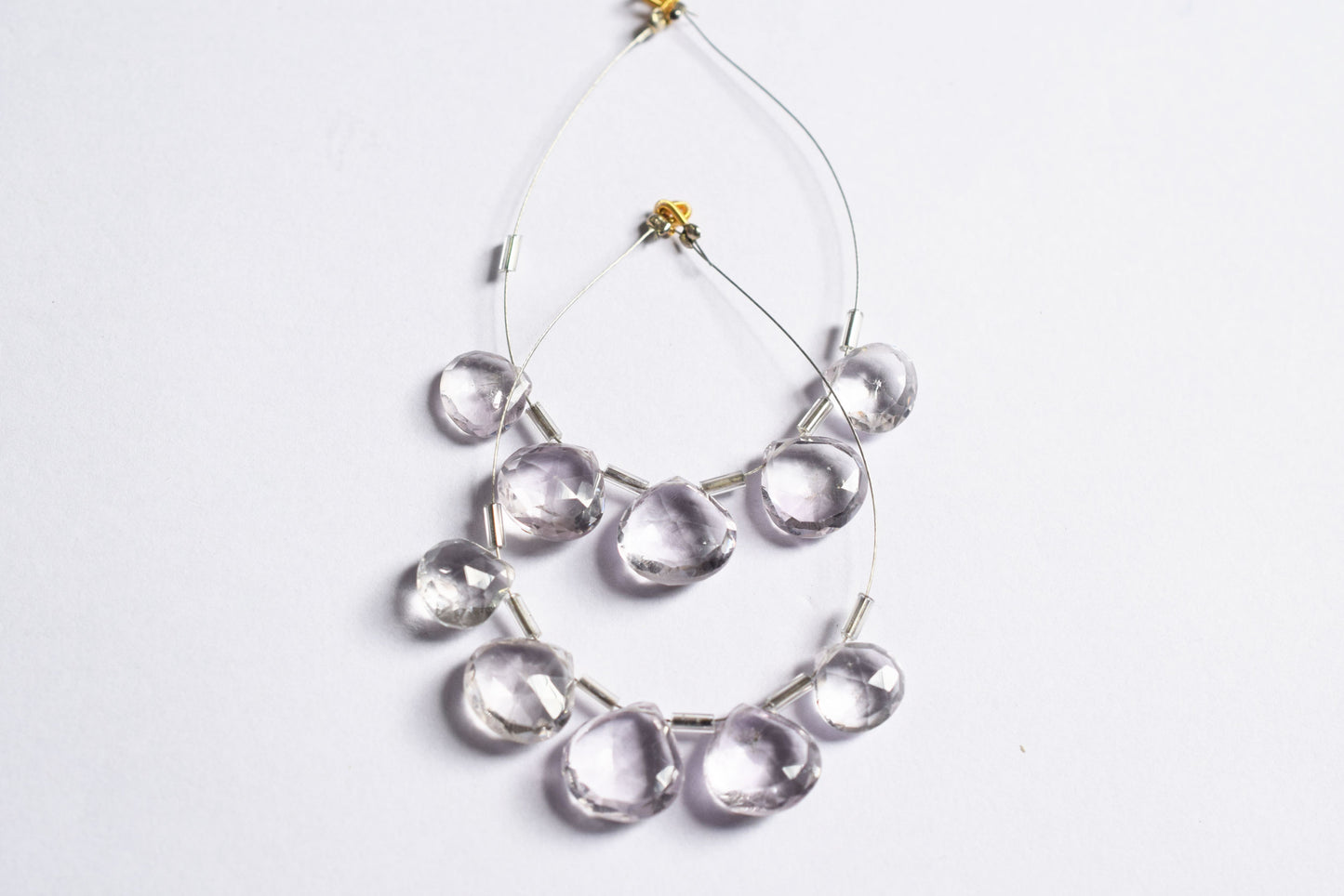 5 Pieces Pink Amethyst Faceted Heart Shape  Briolettes Beads Strand,Sold By Strand,11x11 - 13x13mm, 33046