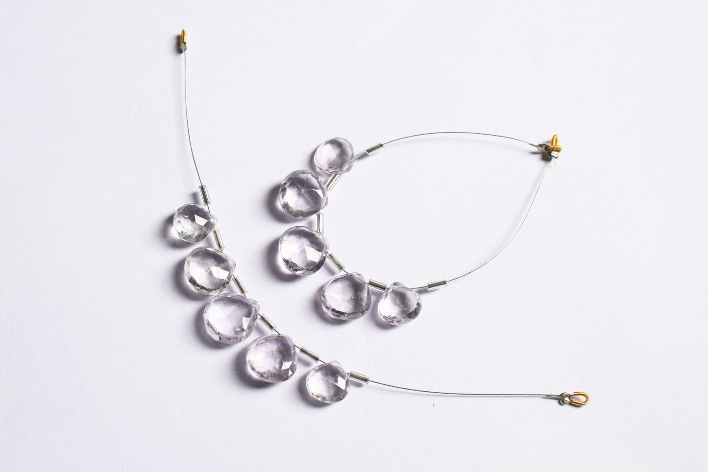 5 Pieces Pink Amethyst Faceted Heart Shape  Briolettes Beads Strand,Sold By Strand,11x11 - 13x13mm, 33046