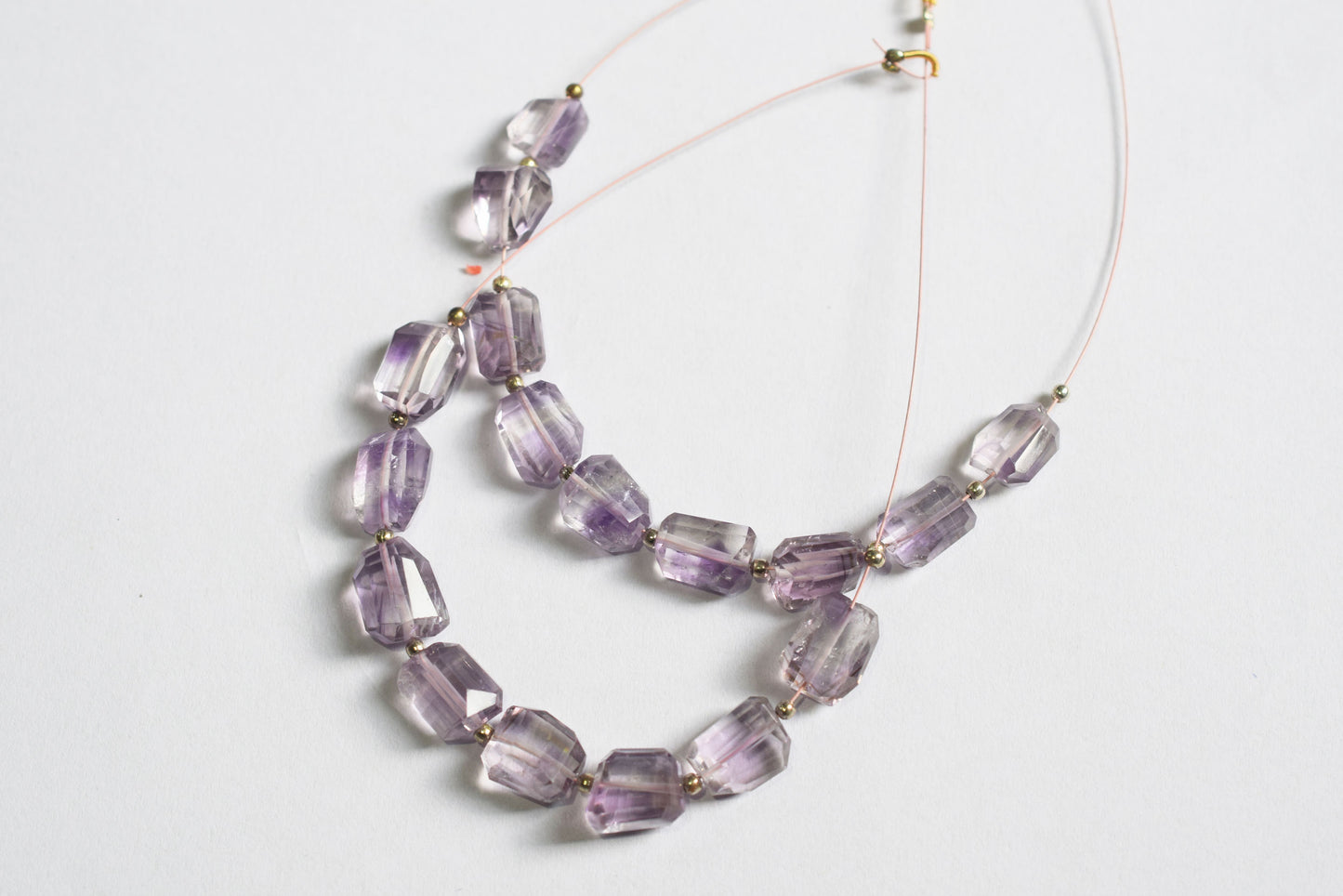 Pink Amethyst Faceted Laser Cut Nuggets Beads Strand,Sold By Strand,9x11 - 9x12mm, 33052