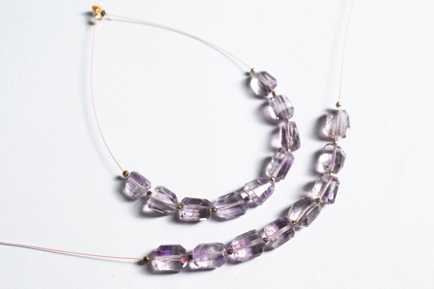 Pink Amethyst Faceted Laser Cut Nuggets Beads Strand,Sold By Strand,9x11 - 9x12mm, 33052