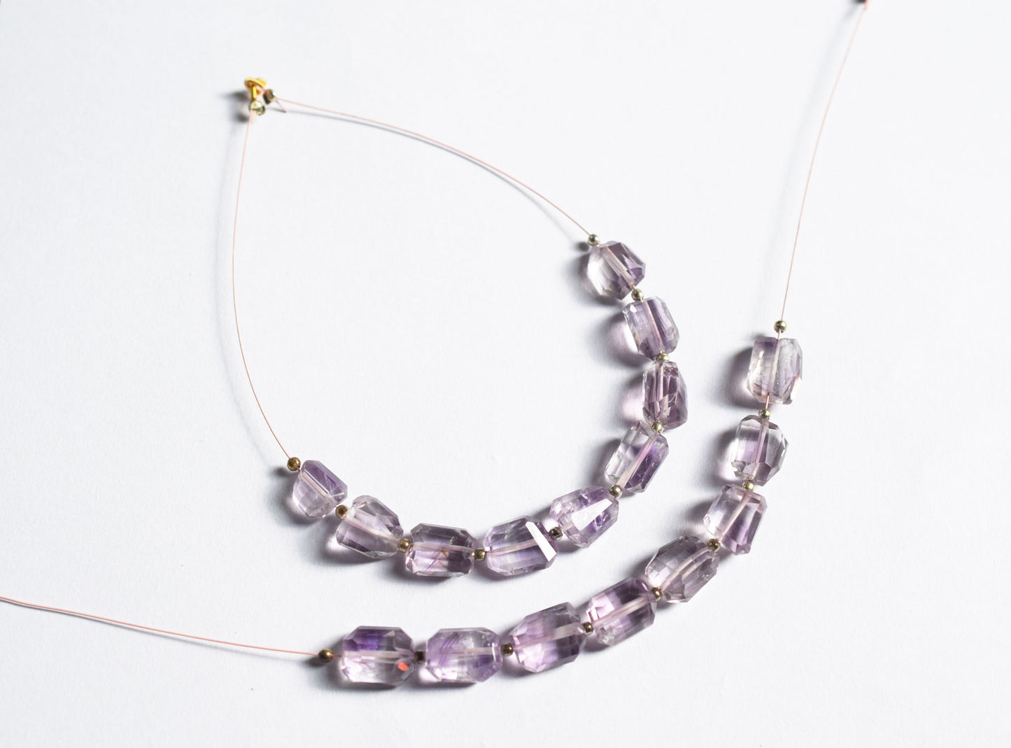 Pink Amethyst Faceted Laser Cut Nuggets Beads Strand,Sold By Strand,9x11 - 9x12mm, 33052
