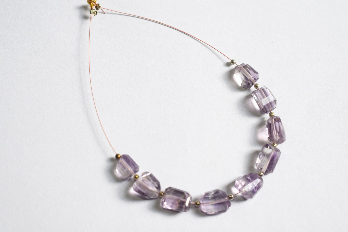 Pink Amethyst Faceted Laser Cut Nuggets Beads Strand,Sold By Strand,9x11 - 9x12mm, 33052