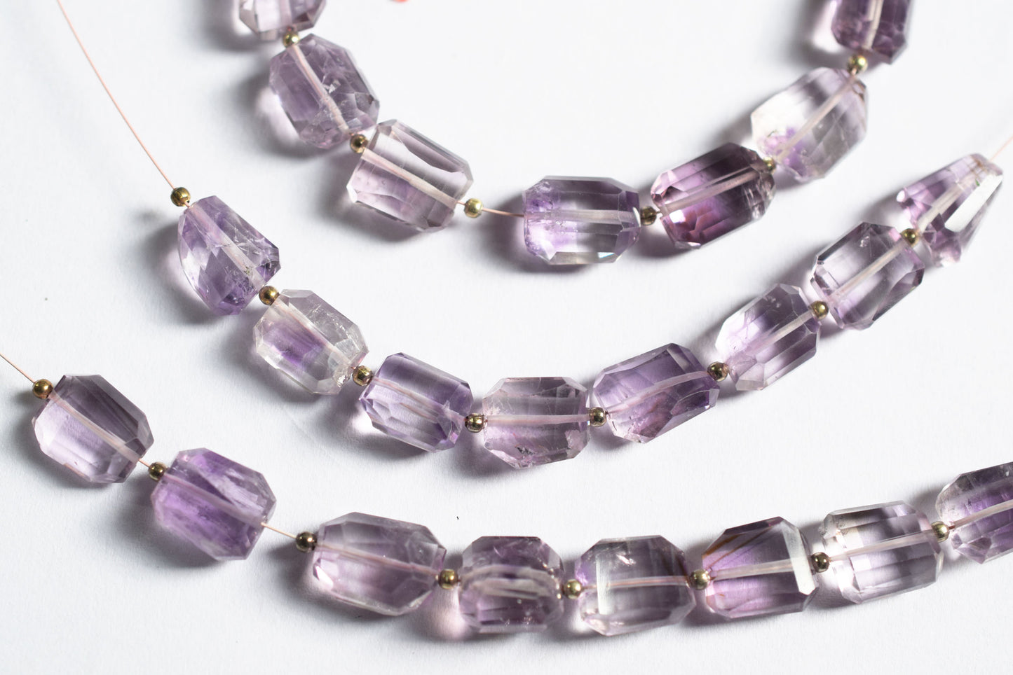 Pink Amethyst Faceted Laser Cut Nuggets Beads Strand,Sold By Strand,10x12 - 11x14mm, 33053