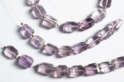 Pink Amethyst Faceted Laser Cut Nuggets Beads Strand,Sold By Strand,10x12 - 11x14mm, 33053