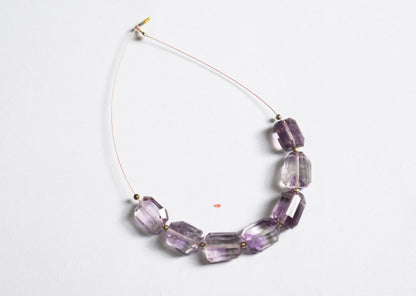 Pink Amethyst Faceted Laser Cut Nuggets Beads Strand,Sold By Strand,10x12 - 11x14mm, 33053
