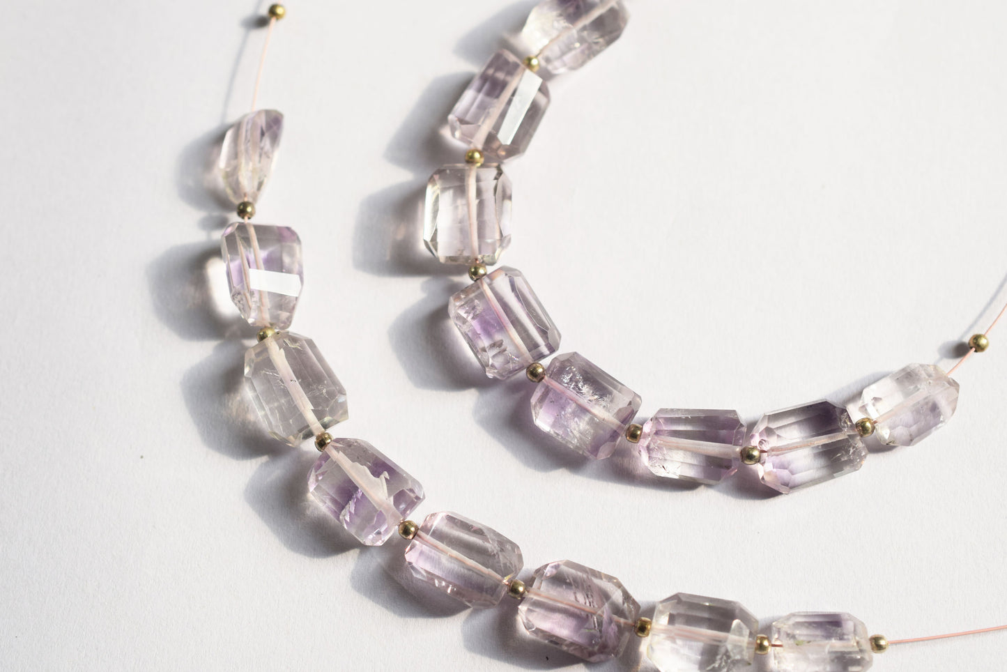 Pink Amethyst Faceted Laser Cut Nuggets Beads Strand,Sold By Strand,7.50x10 - 10x12.50mm , 33054