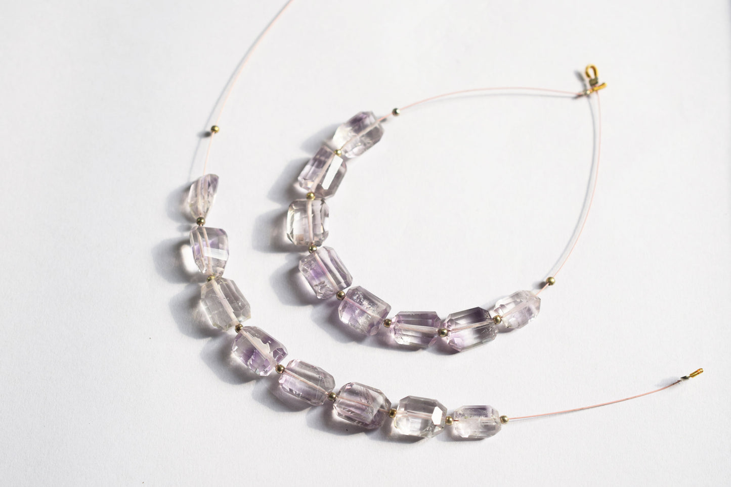 Pink Amethyst Faceted Laser Cut Nuggets Beads Strand,Sold By Strand,7.50x10 - 10x12.50mm , 33054