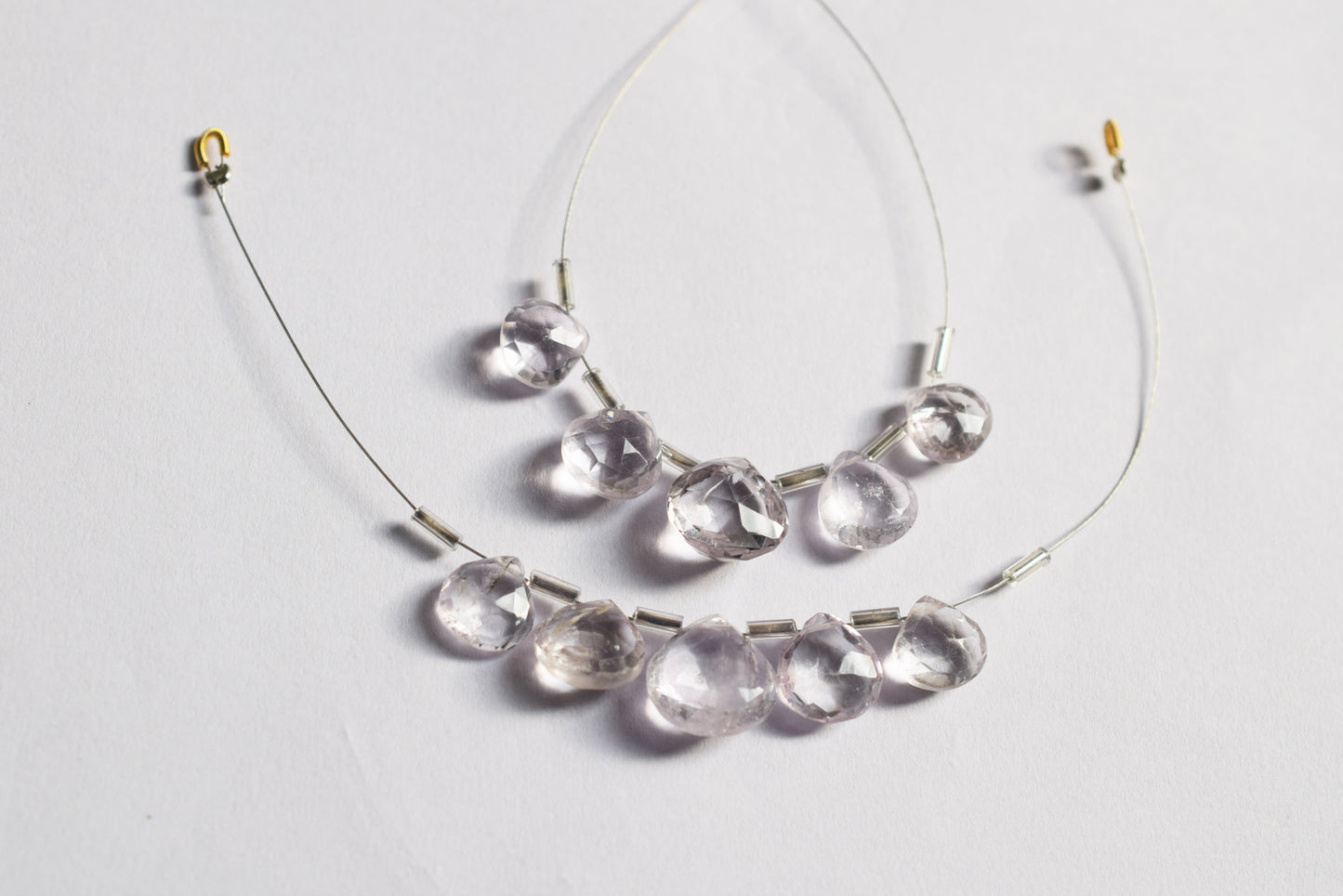 5 Pieces Pink Amethyst Faceted Heart Shape  Briolettes Beads Strand,Sold By Strand,9x9 - 12x12 mm ,33055