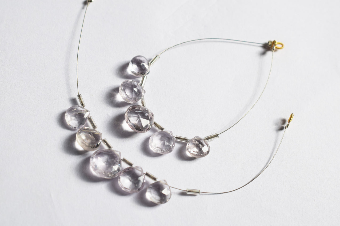 5 Pieces Pink Amethyst Faceted Heart Shape  Briolettes Beads Strand,Sold By Strand,9x9 - 12x12 mm ,33055