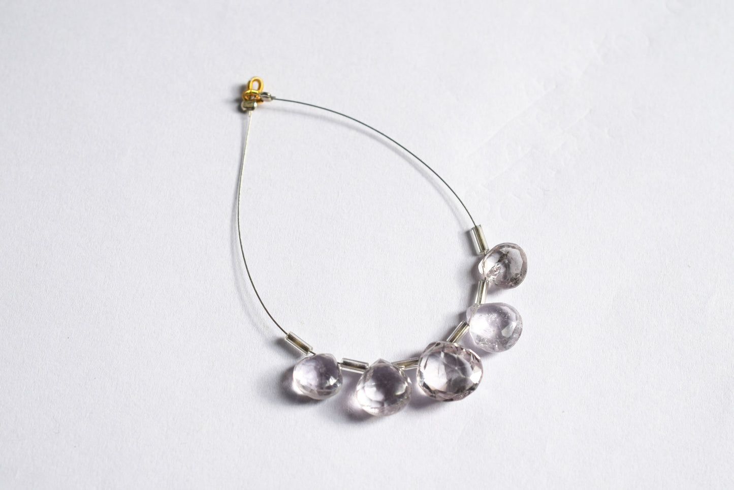 5 Pieces Pink Amethyst Faceted Heart Shape  Briolettes Beads Strand,Sold By Strand,9x9 - 12x12 mm ,33055