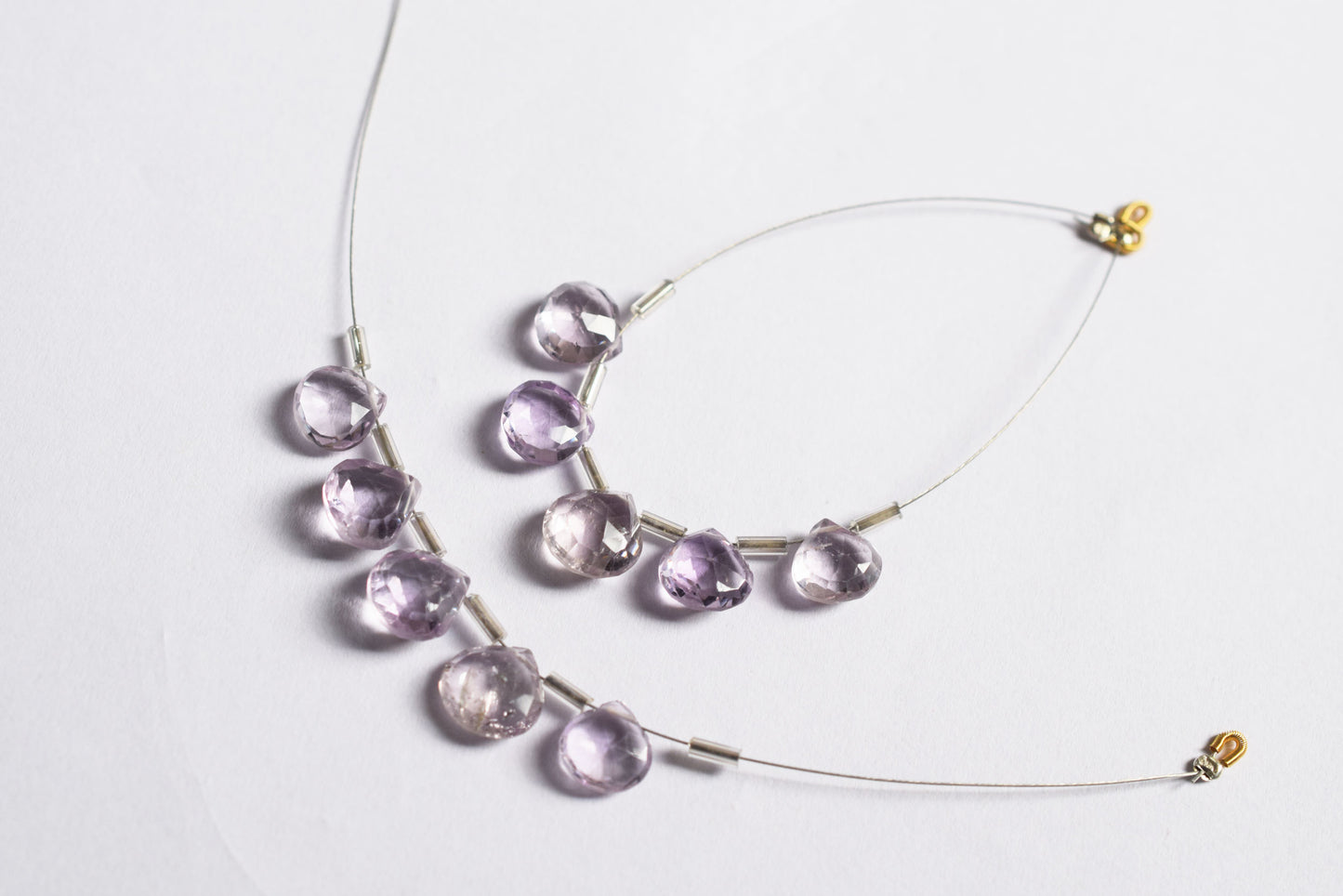 5 Pieces Pink Amethyst Faceted Heart Shape  Briolettes Beads Strand,Sold By Strand,9x9 - 10x10 mm ,33056