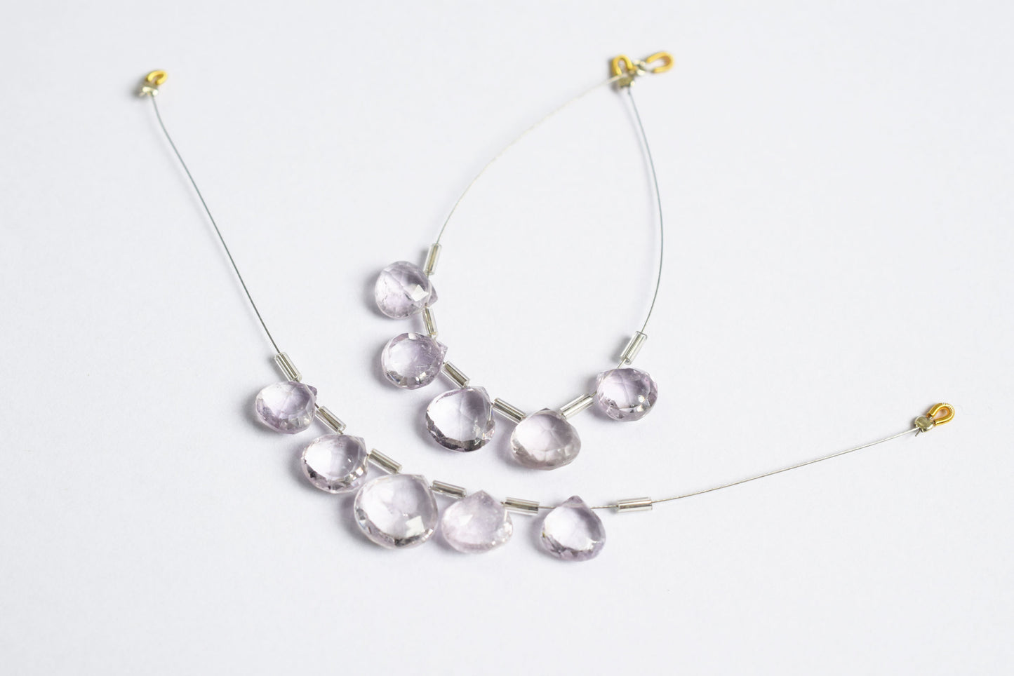 5 Pieces Pink Amethyst Faceted Heart Shape  Briolettes Beads Strand,Sold By Strand,9x9 - 12x12 mm ,33057