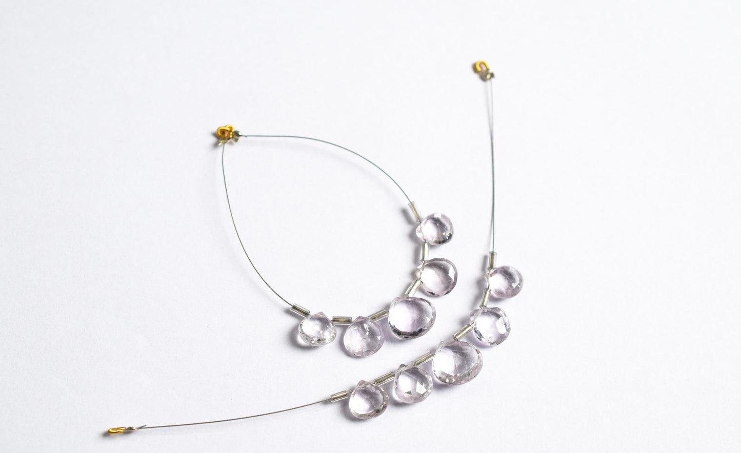 5 Pieces Pink Amethyst Faceted Heart Shape  Briolettes Beads Strand,Sold By Strand,9x9 - 12x12 mm ,33060