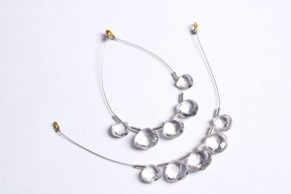 5 Pieces Pink Amethyst Faceted Heart Shape  Briolettes Beads Strand,Sold By Strand,9x9 - 12x12mm ,33063