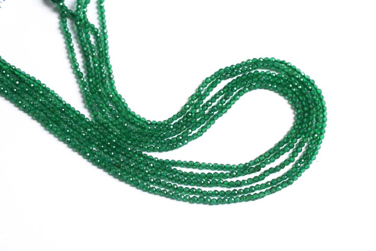 12.5 Inches Strand,Natural Green Onyx Faceted Rondelle beads , Sold By Strand , Size 2.5mm , 33075