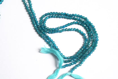 13 Inches Strand,natural Neon Apatite  Faceted Rondelle beads , Sold By Strand , Size 3 mm , 33076