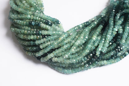 16 Inches Strand,Grandidierite Shaded Rondelle Faceted beads , Sold By Strand , Size 4.50 mm , 33077