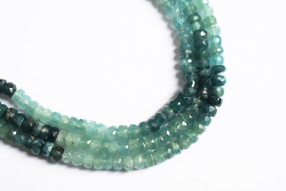 16 Inches Strand,Grandidierite Shaded Rondelle Faceted beads , Sold By Strand , Size 4.50 mm , 33077