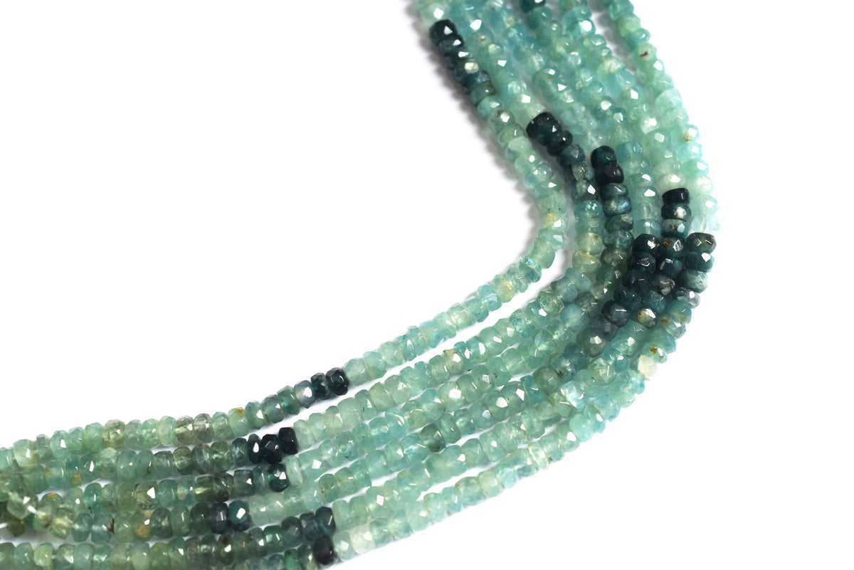 16 Inches Strand,Grandidierite Shaded Rondelle Faceted beads , Sold By Strand , Size 4.50 mm , 33077