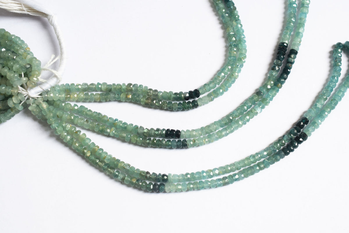 16 Inches Strand,Grandidierite Shaded Rondelle Faceted beads , Sold By Strand , Size 4.50 mm , 33077