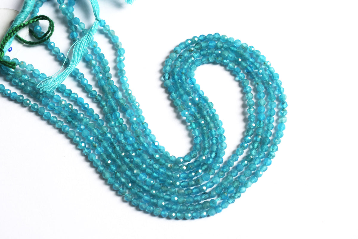 Pack Of 16 Lines Aquamarine Faceted Rondelle Shape Beads , Sold By Strand , 13 Inches , 3 mm , 33079