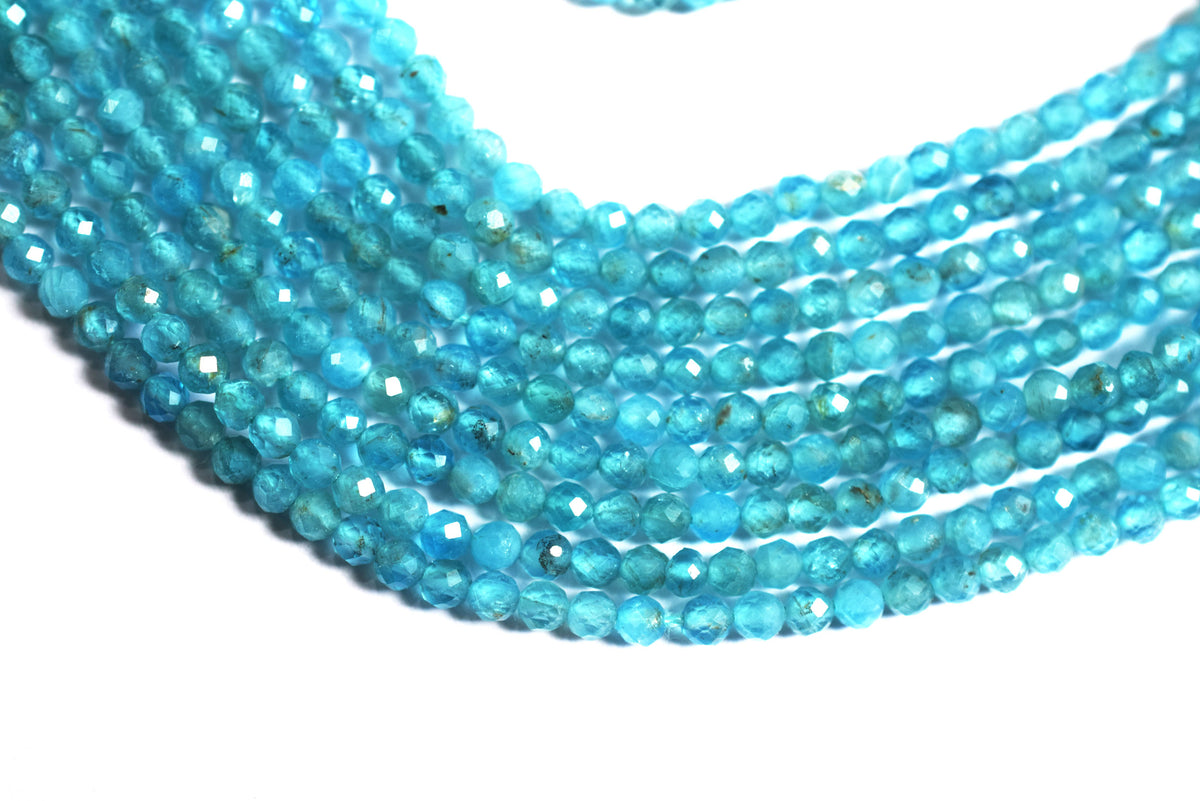 Pack Of 16 Lines Aquamarine Faceted Rondelle Shape Beads , Sold By Strand , 13 Inches , 3 mm , 33079