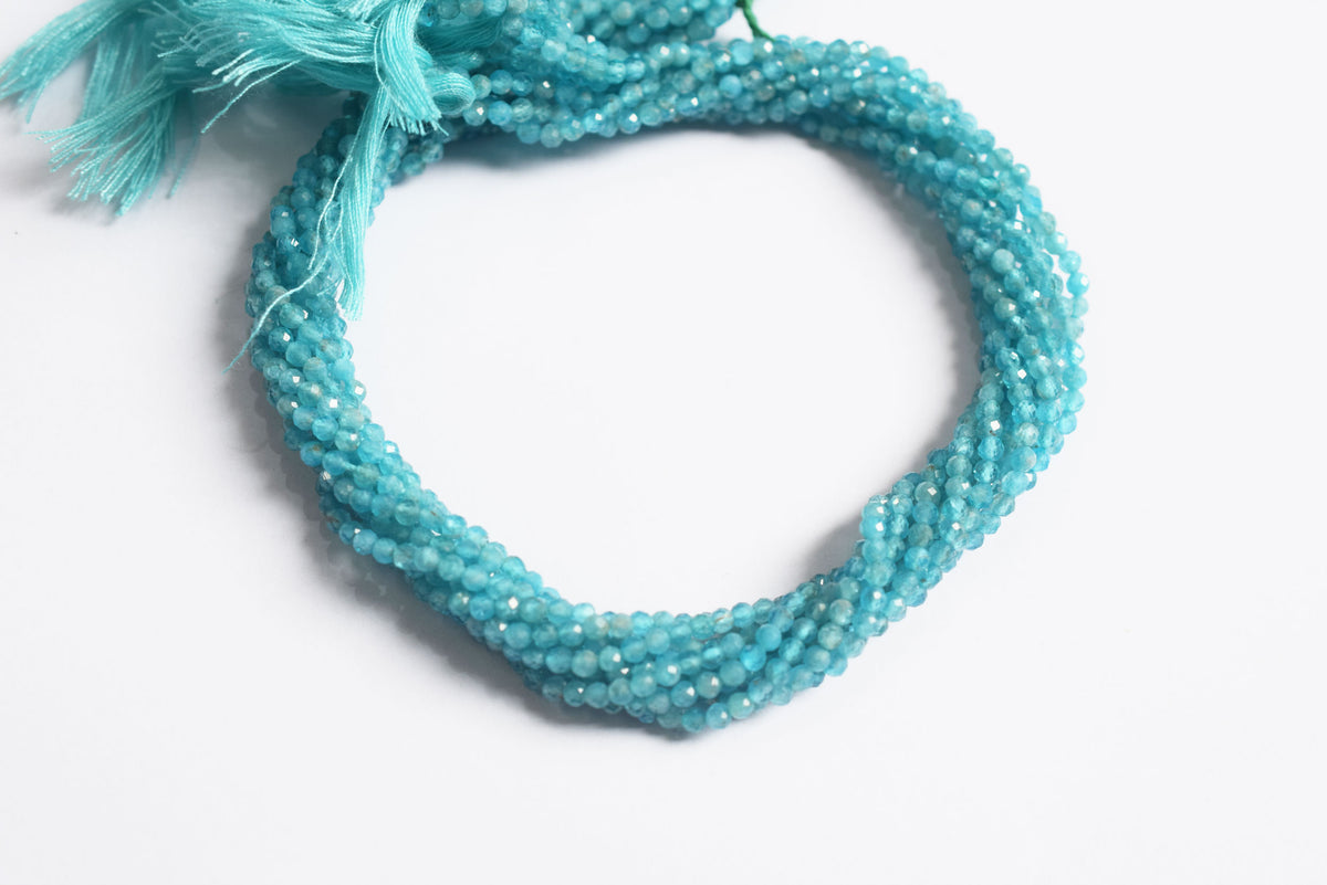 Pack Of 16 Lines Aquamarine Faceted Rondelle Shape Beads , Sold By Strand , 13 Inches , 3 mm , 33079