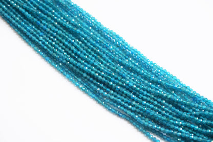 13 Inches Strand,natural Neon Apatite  Faceted Rondelle beads , Sold By Strand , Size 3 mm , 33080