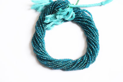 13 Inches Strand,natural Neon Apatite  Faceted Rondelle beads , Sold By Strand , Size 3 mm , 33081