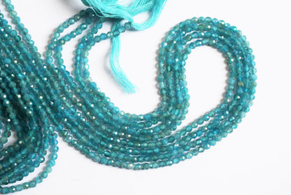 Pack Of 19 Lines Aquamarine Faceted Rondelle Shape Beads , Sold By Strand , 13 Inches , 3 mm , 33082