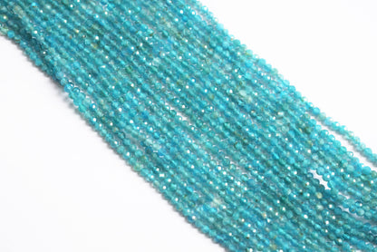 Pack Of 19 Lines Aquamarine Faceted Rondelle Shape Beads , Sold By Strand , 13 Inches , 3 mm , 33082