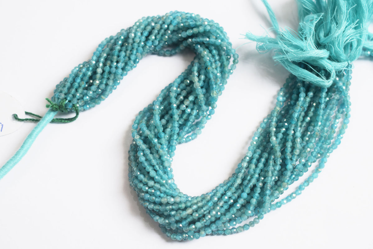 Pack Of 19 Lines Aquamarine Faceted Rondelle Shape Beads , Sold By Strand , 13 Inches , 3 mm , 33082
