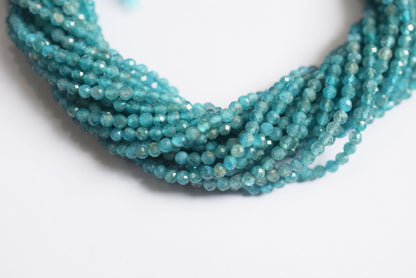 Pack Of 19 Lines Aquamarine Faceted Rondelle Shape Beads , Sold By Strand , 13 Inches , 3 mm , 33082