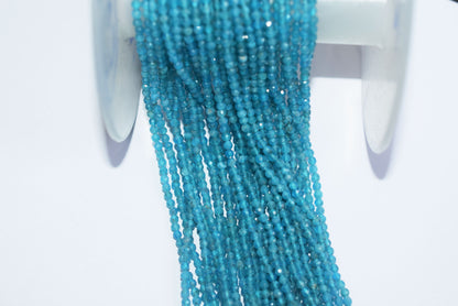 13 Inches Strand,Natural Neon Apatite Rondelle Shape beads , Neon Apatite Faceted Rondelle Shape Beads,  Sold By Strand , Size 3 mm , 33083