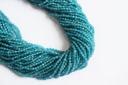 13 Inches Strand, Neon Apatite Faceted Rondelle Shape Beads,  Sold By Strand , Size 3 mm , 33084