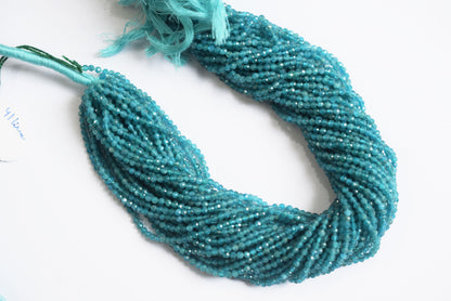 13 Inches Strand, Neon Apatite Faceted Rondelle Shape Beads,  Sold By Strand , Size 3 mm , 33084