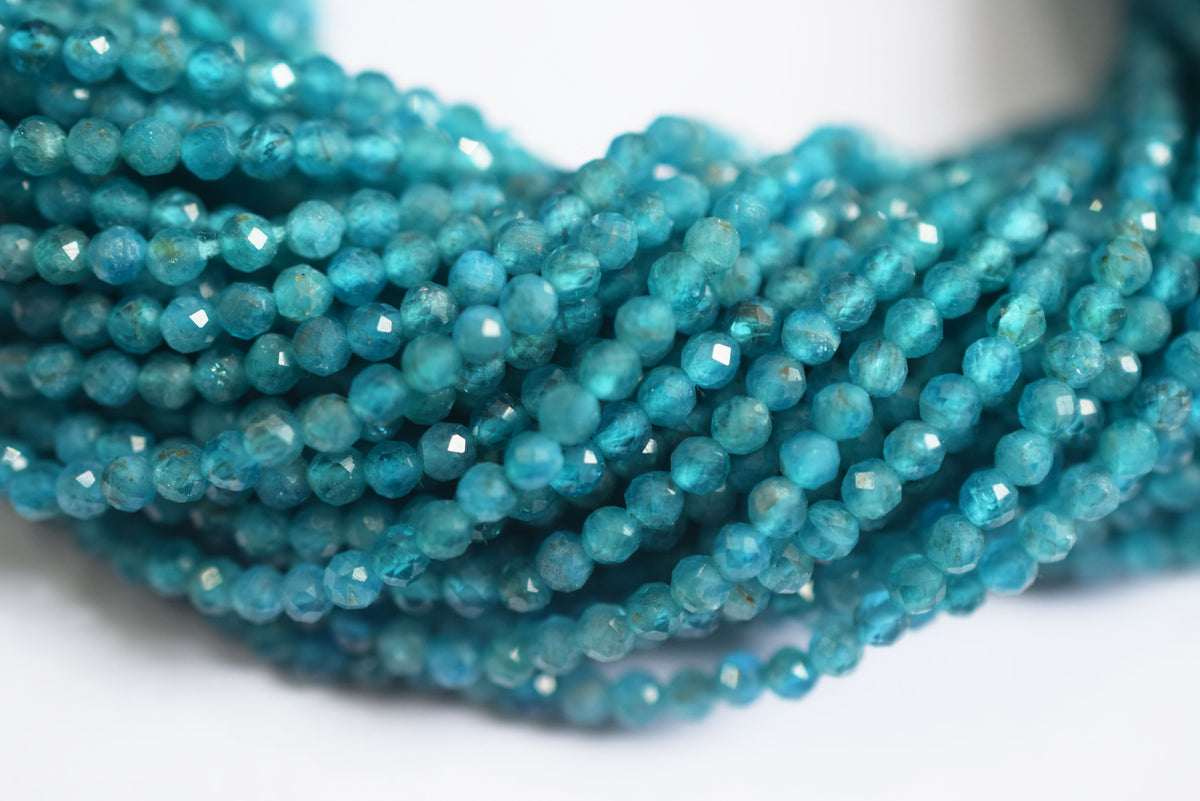 13 Inches Strand, Neon Apatite Faceted Rondelle Shape Beads,  Sold By Strand , Size 3 mm , 33084