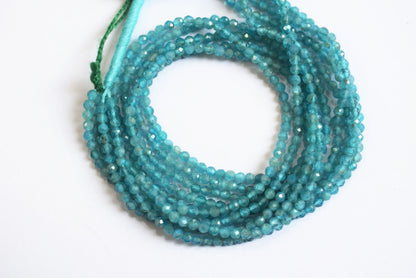 Pack Of 5 Lines , Aquamarine Faceted Rondelle Shape Beads , Sold By Strand , 13 Inches , 3 mm , 33085