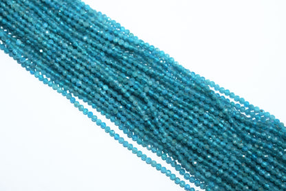 13 Inches Strand, Neon Apatite Faceted Rondelle Shape Beads,  Sold By Strand , Size 3 mm , 33086