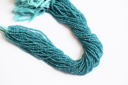 13 Inches Strand, Neon Apatite Faceted Rondelle Shape Beads,  Sold By Strand , Size 3 mm , 33086