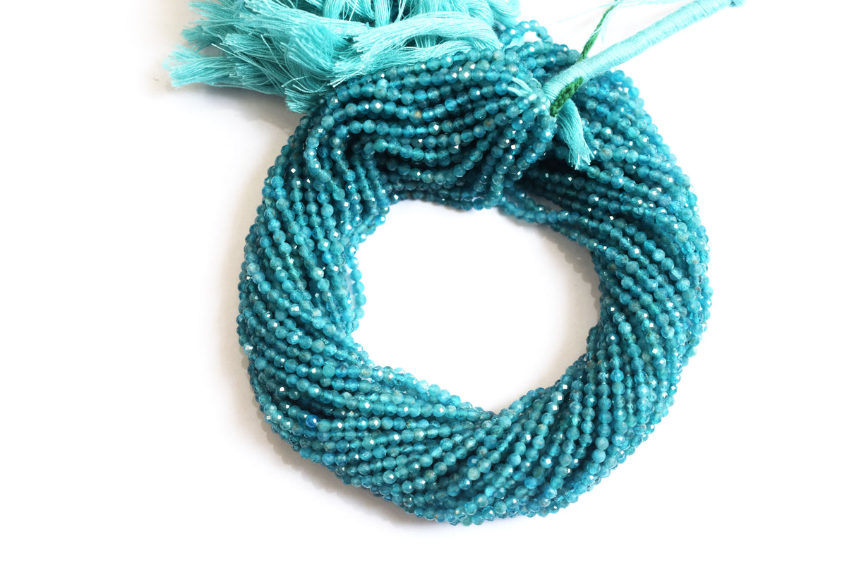 13 Inches Strand, Neon Apatite Faceted Rondelle Shape Beads,  Sold By Strand , Size 3 mm , 33086
