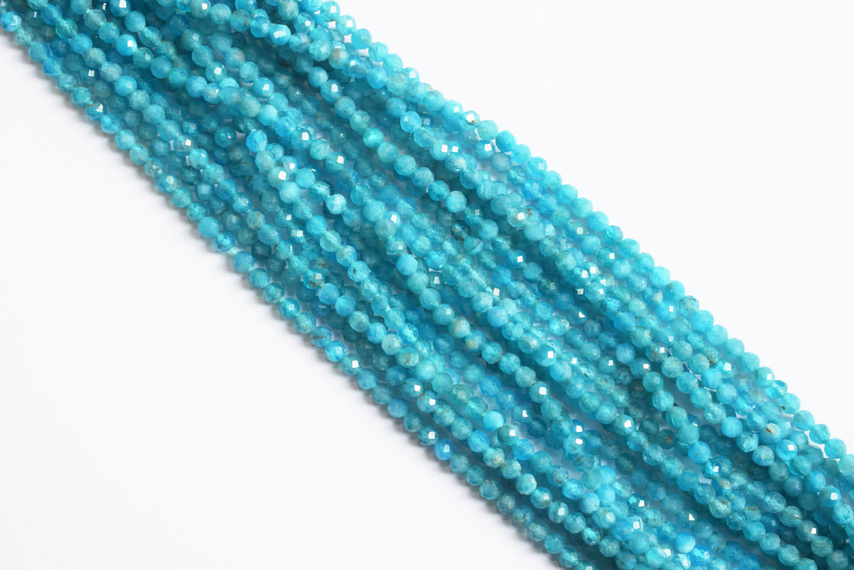 Pack Of 18 Lines , Neon apatite Faceted Rondelle Shape Beads , Sold By Strand , 13 Inches , 3 mm , 33088