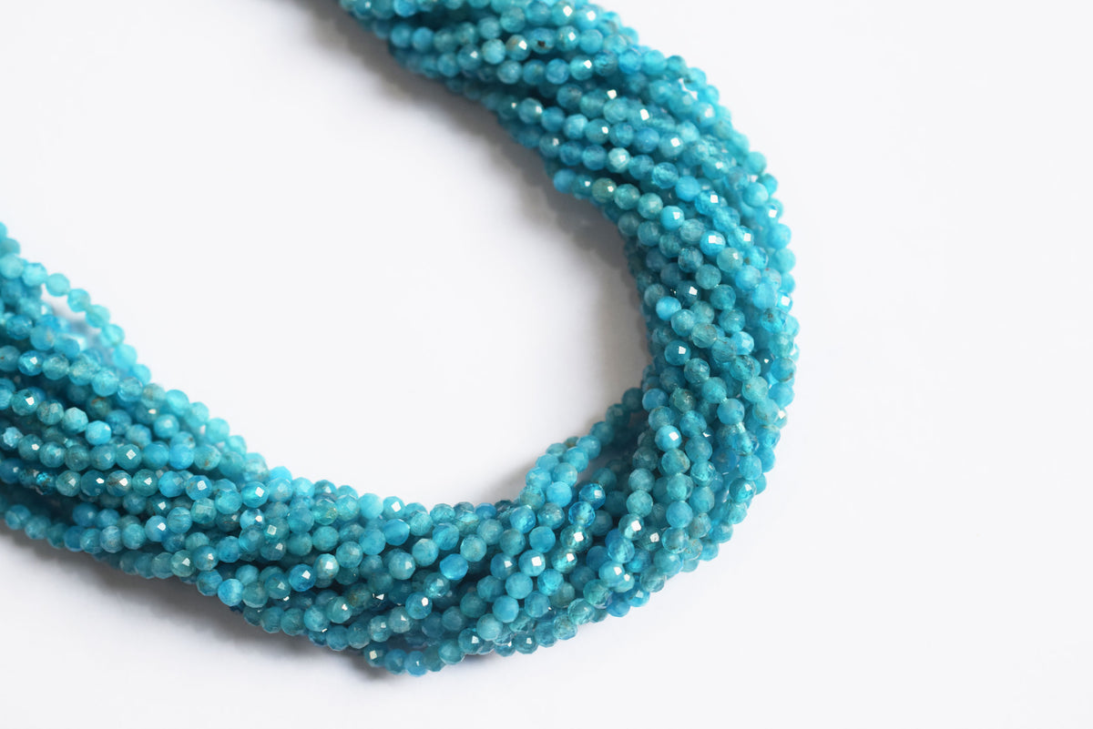 Pack Of 18 Lines , Neon apatite Faceted Rondelle Shape Beads , Sold By Strand , 13 Inches , 3 mm , 33088