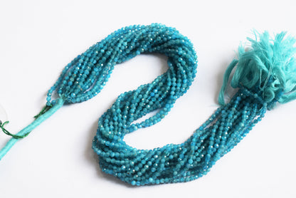 Pack Of 18 Lines , Neon apatite Faceted Rondelle Shape Beads , Sold By Strand , 13 Inches , 3 mm , 33088