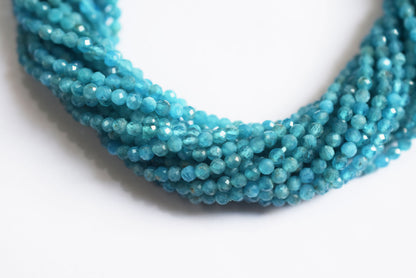 Pack Of 18 Lines , Neon apatite Faceted Rondelle Shape Beads , Sold By Strand , 13 Inches , 3 mm , 33088
