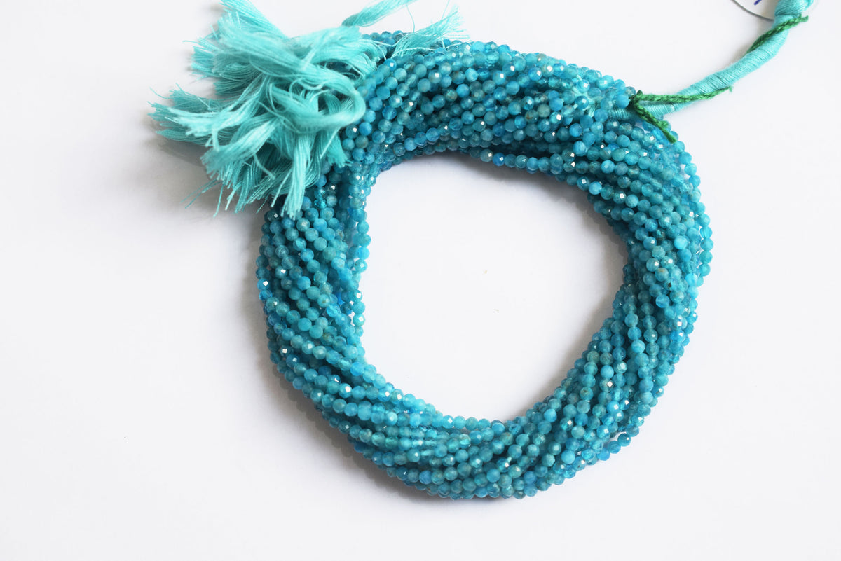 Pack Of 18 Lines , Neon apatite Faceted Rondelle Shape Beads , Sold By Strand , 13 Inches , 3 mm , 33088