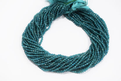 13 Inches Strand, Neon Apatite Faceted Rondelle Shape Beads,  Sold By Strand , Size 3 mm , 33089