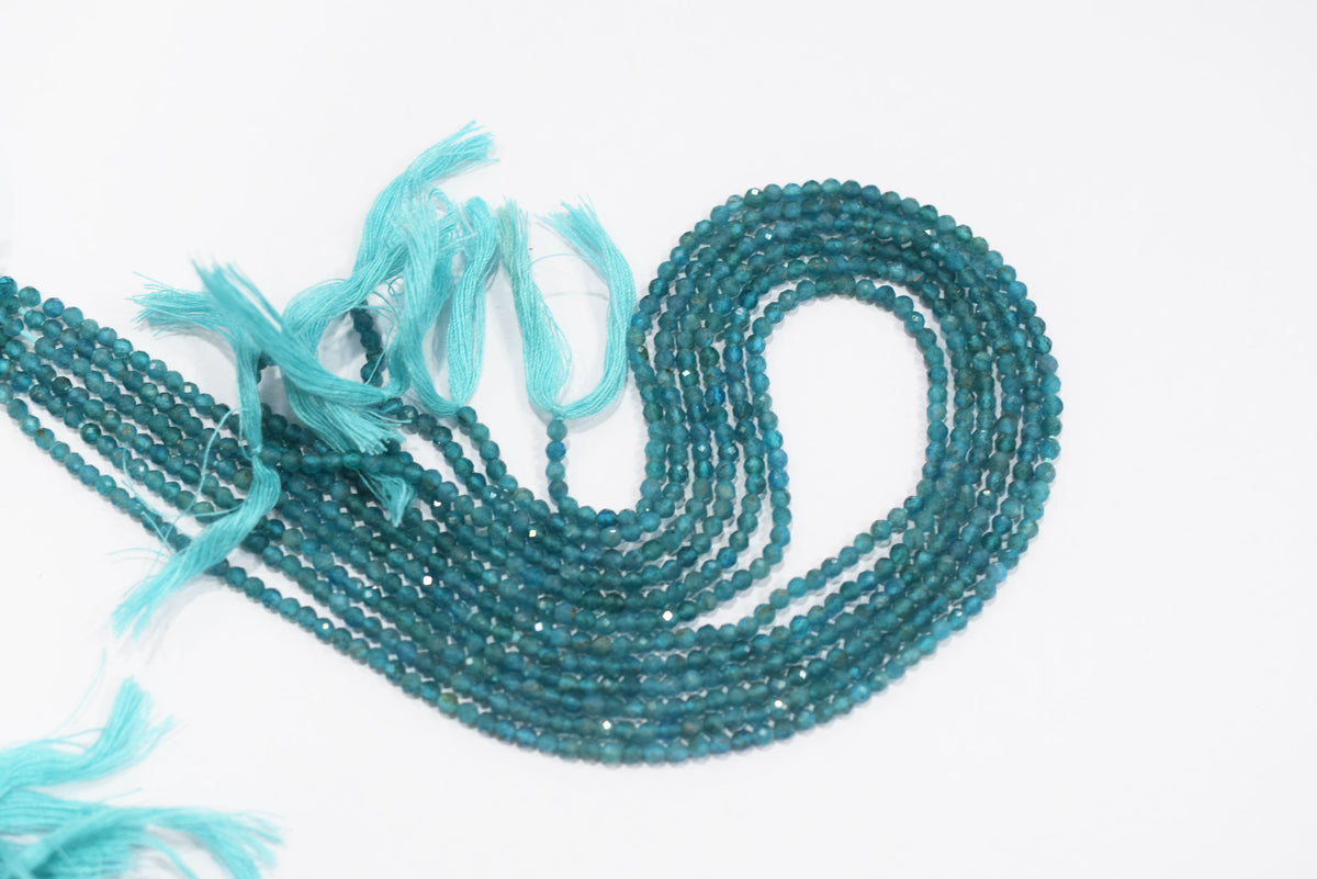 13 Inches Strand, Neon Apatite Faceted Rondelle Shape Beads,  Sold By Strand , Size 3 mm , 33089