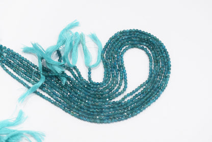 13 Inches Strand, Neon Apatite Faceted Rondelle Shape Beads,  Sold By Strand , Size 3 mm , 33089