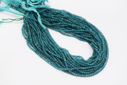 13 Inches Strand, Neon Apatite Faceted Rondelle Shape Beads,  Sold By Strand , Size 3 mm , 33089